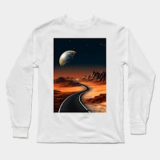 Into the Galactic Unknown - Vintage Art Long Sleeve T-Shirt